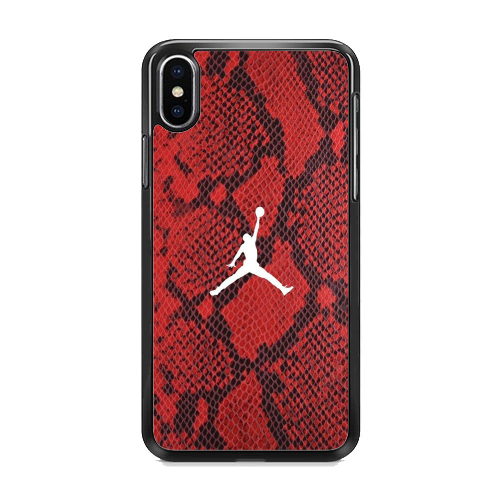 Jordan Red Skin Reptile iPhone X Case