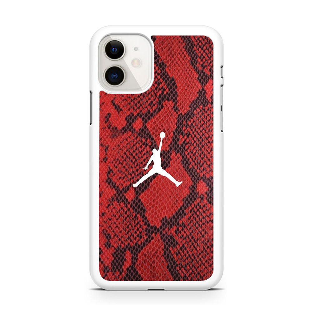 Jordan Red Skin Reptile iPhone 11 Case