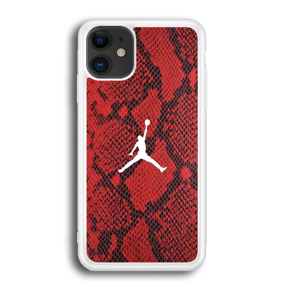 Jordan Red Skin Reptile iPhone 12 Case