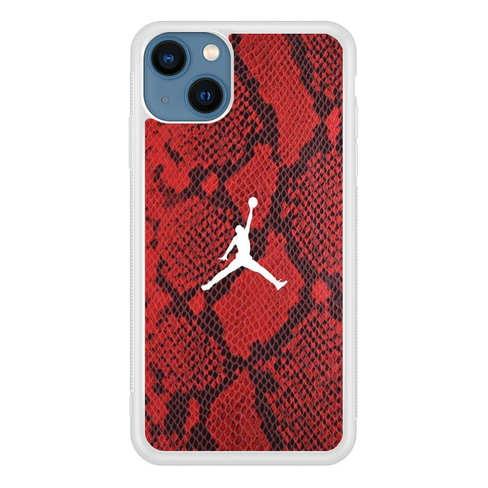 Jordan Red Skin Reptile iPhone 13 Case