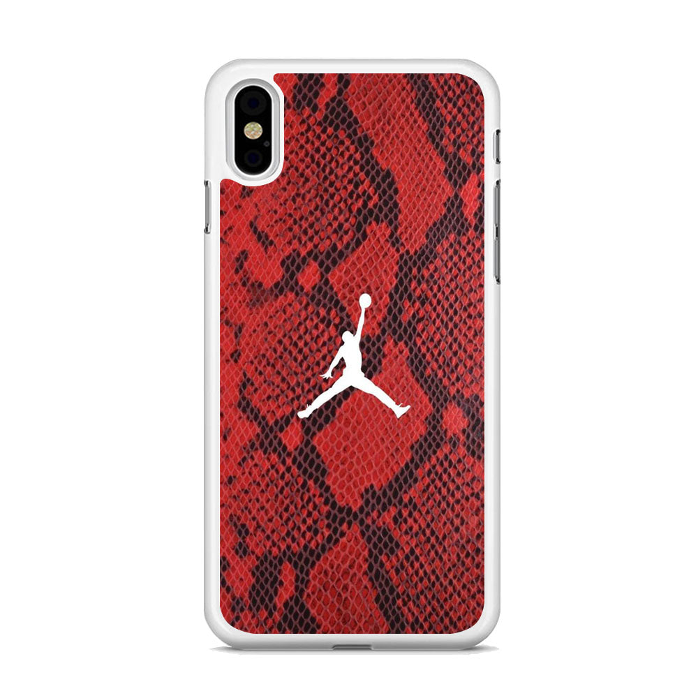 Jordan Red Skin Reptile iPhone X Case