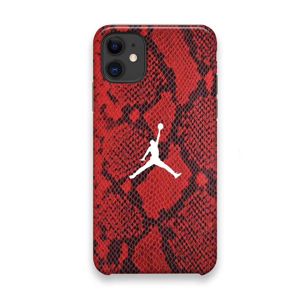 Jordan Red Skin Reptile iPhone 11 Case