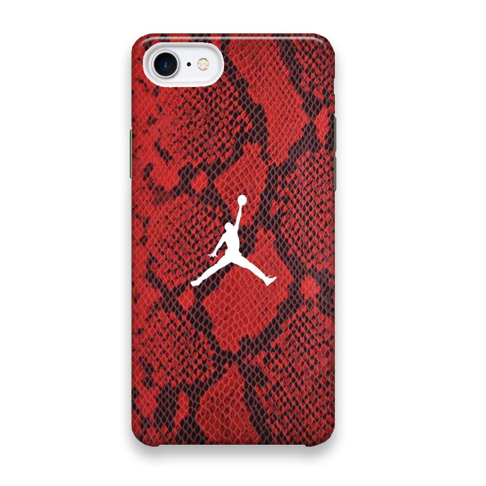 Jordan Red Skin Reptile iPhone 8 Case