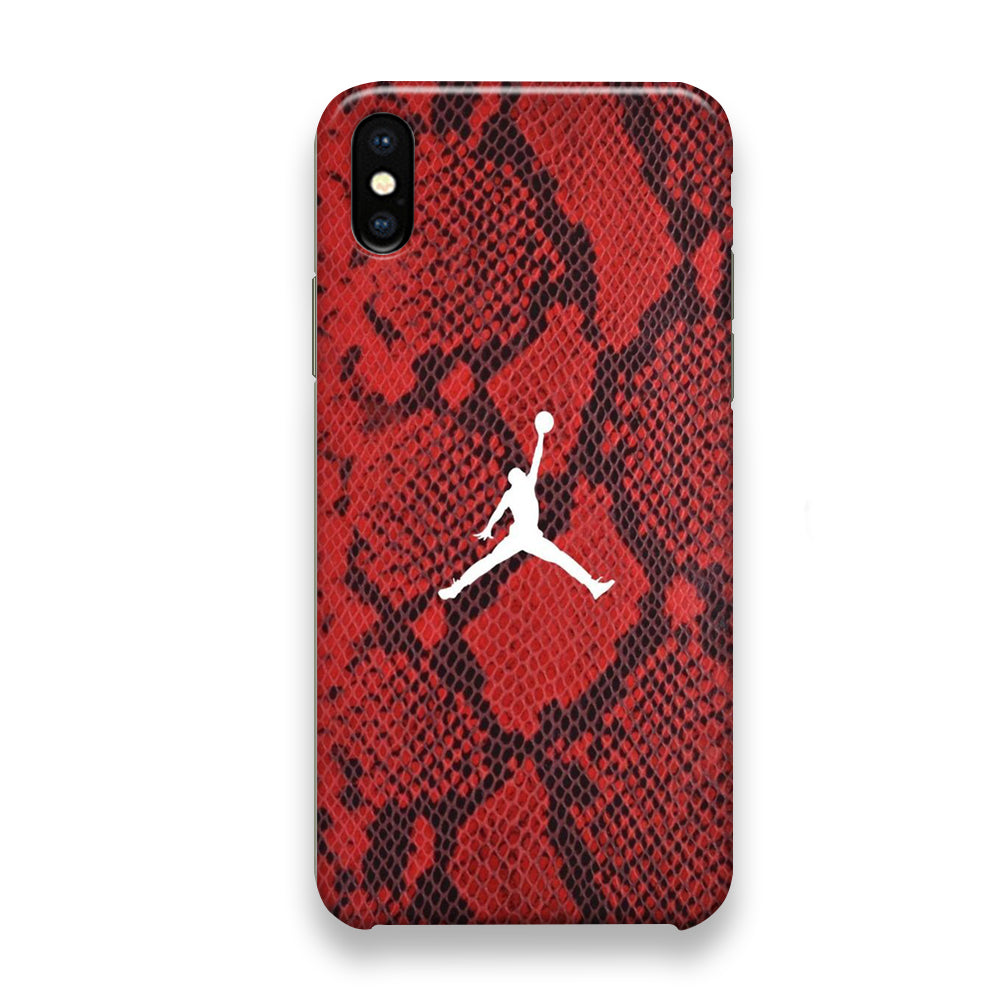 Jordan Red Skin Reptile iPhone Xs Case