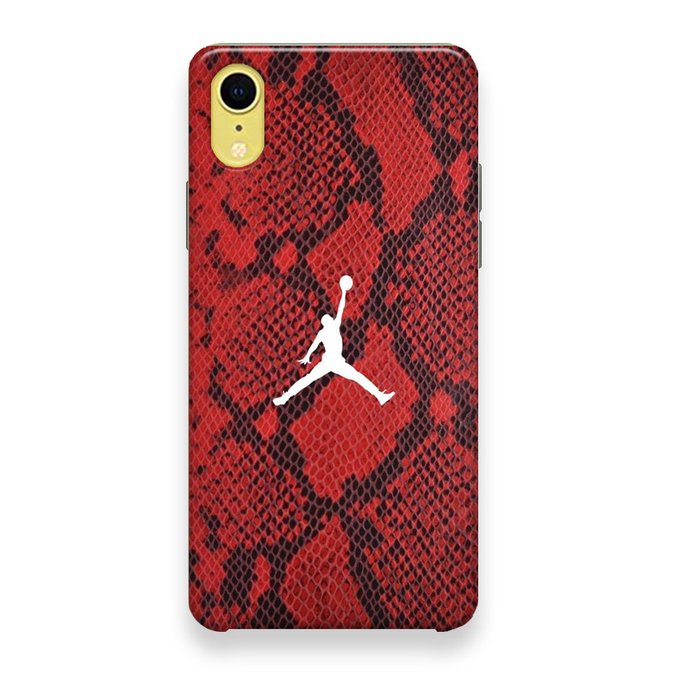 Jordan Red Skin Reptile iPhone XR Case