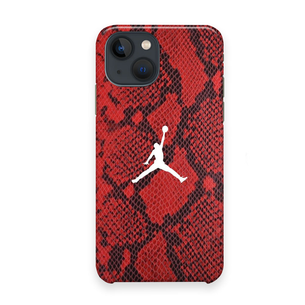 Jordan Red Skin Reptile iPhone 13 Case