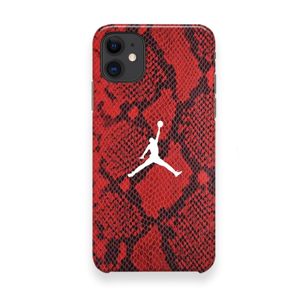 Jordan Red Skin Reptile iPhone 12 Case