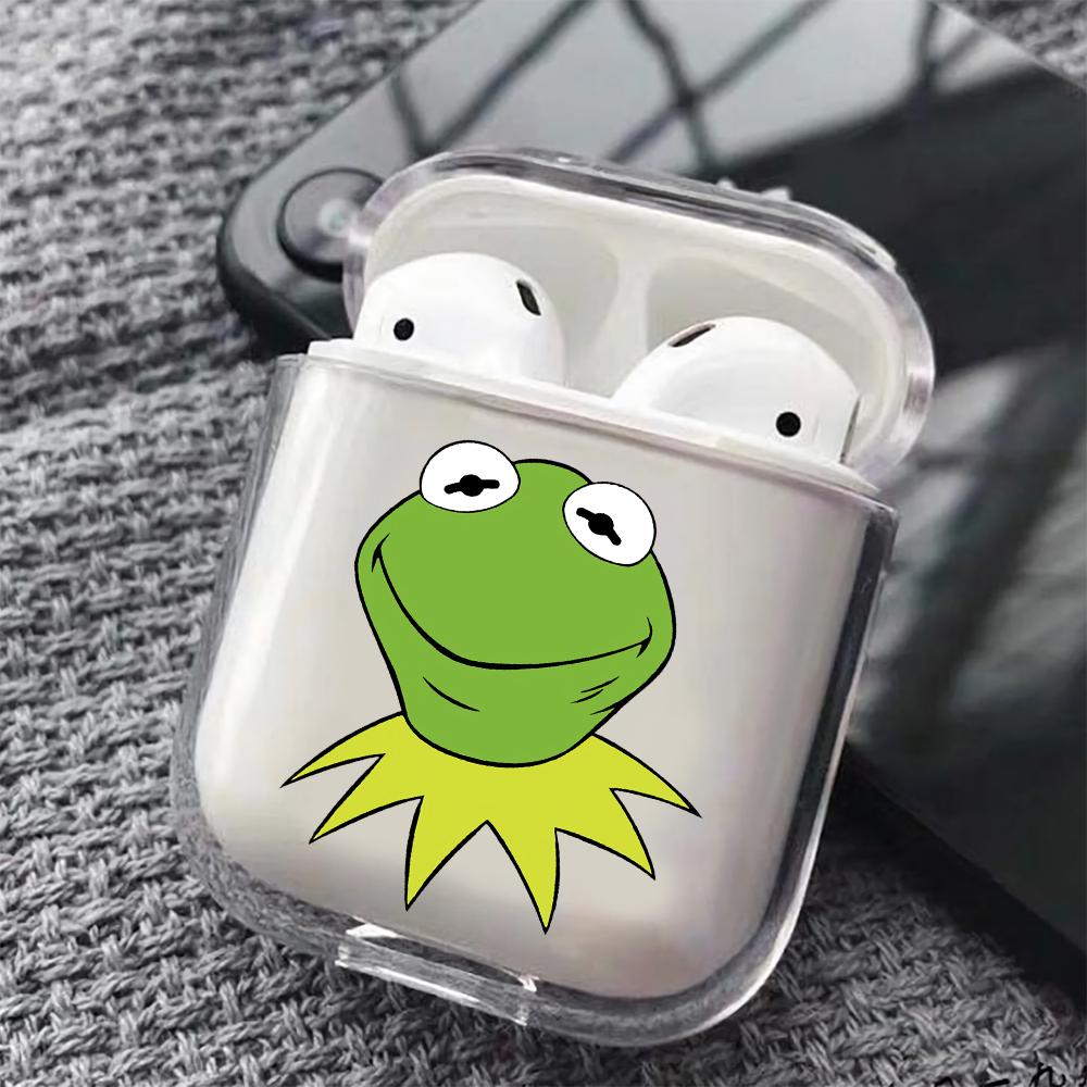 Kermit The Muppets Hard Plastic Protective Clear Case Cover For Apple Airpods