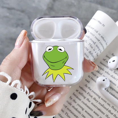 Kermit The Muppets Hard Plastic Protective Clear Case Cover For Apple Airpods