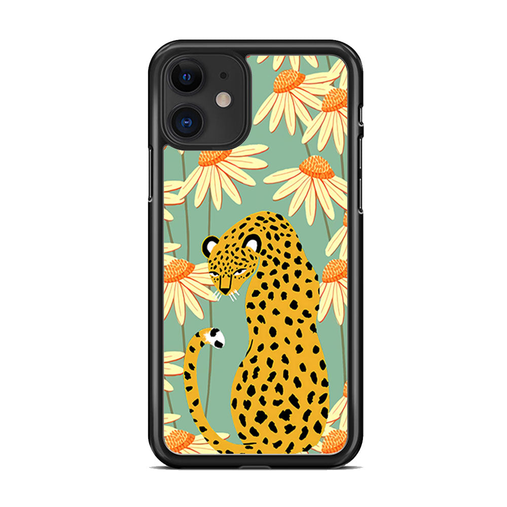 Leopard Flower Umbrella iPhone 11 Case