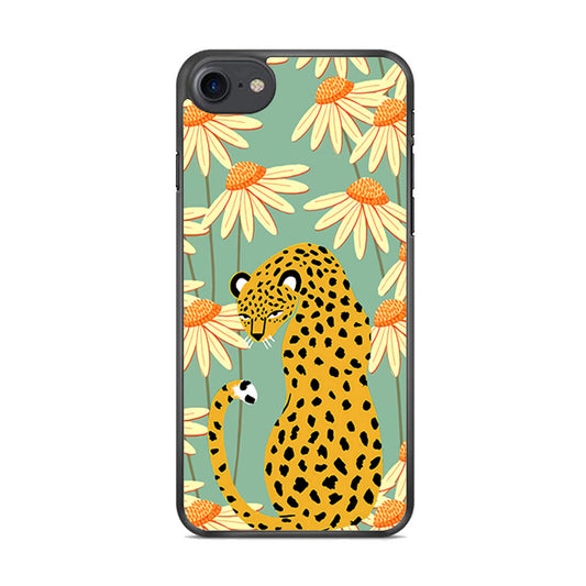 Leopard Flower Umbrella iPhone 8 Case