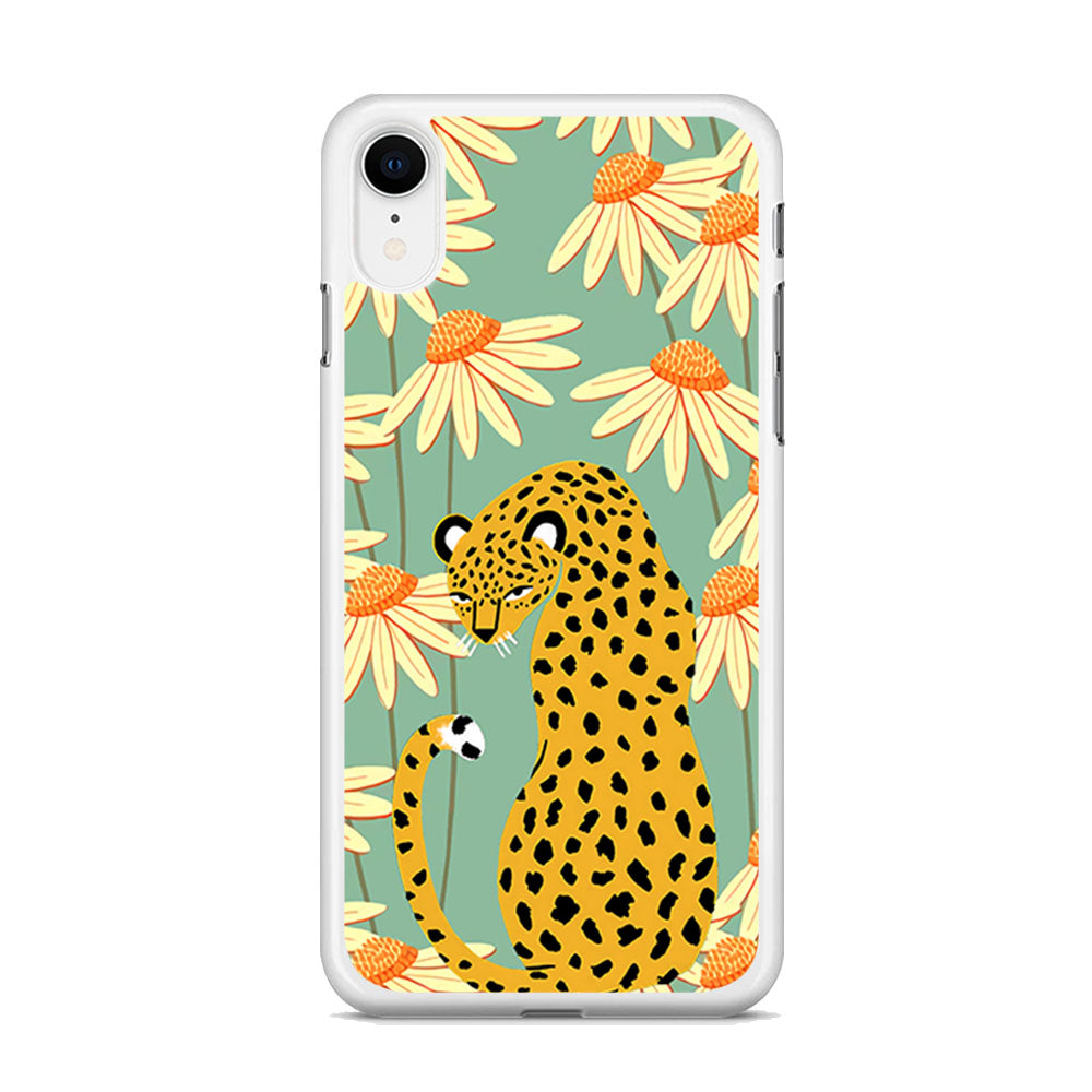 Leopard Flower Umbrella iPhone XR Case