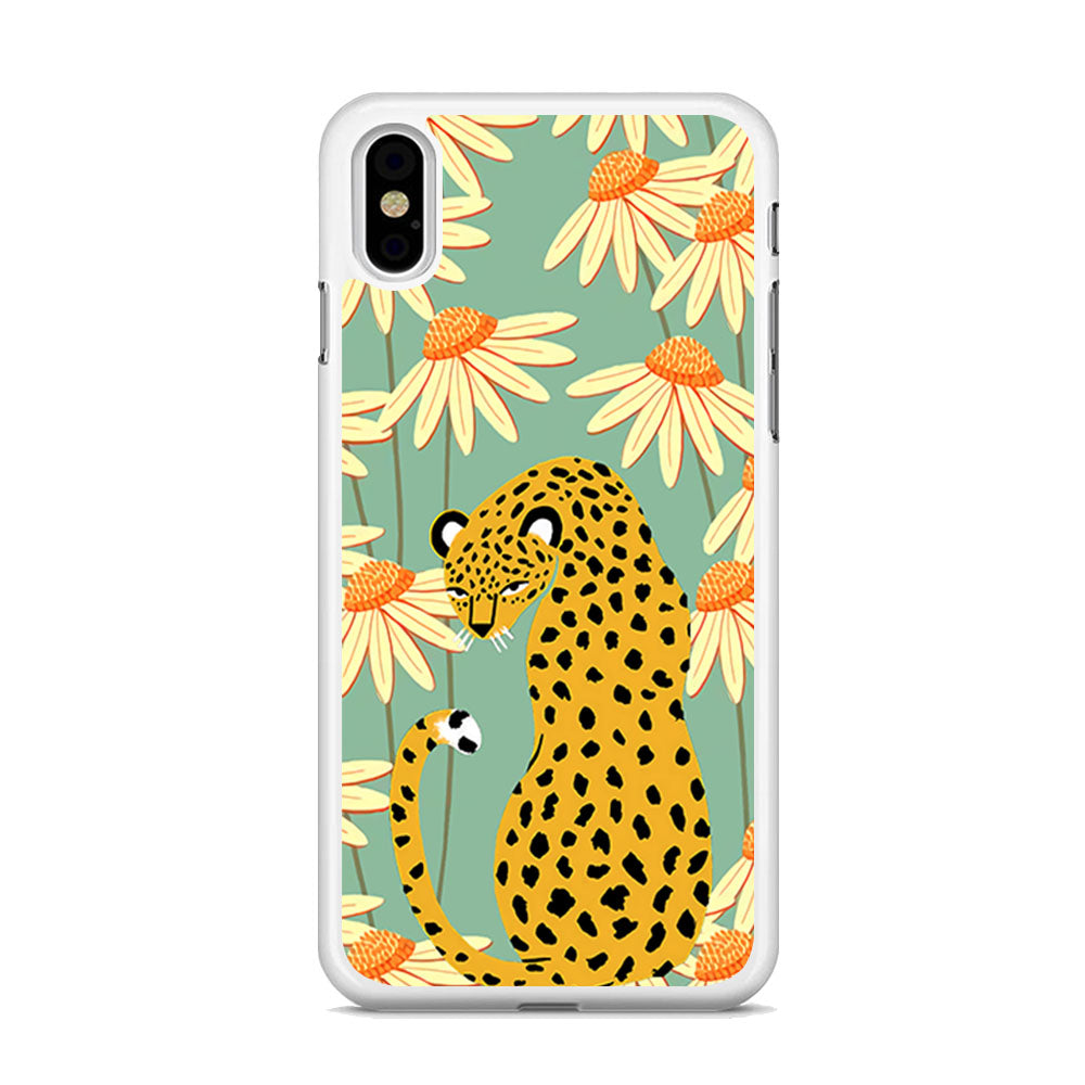 Leopard Flower Umbrella iPhone X Case