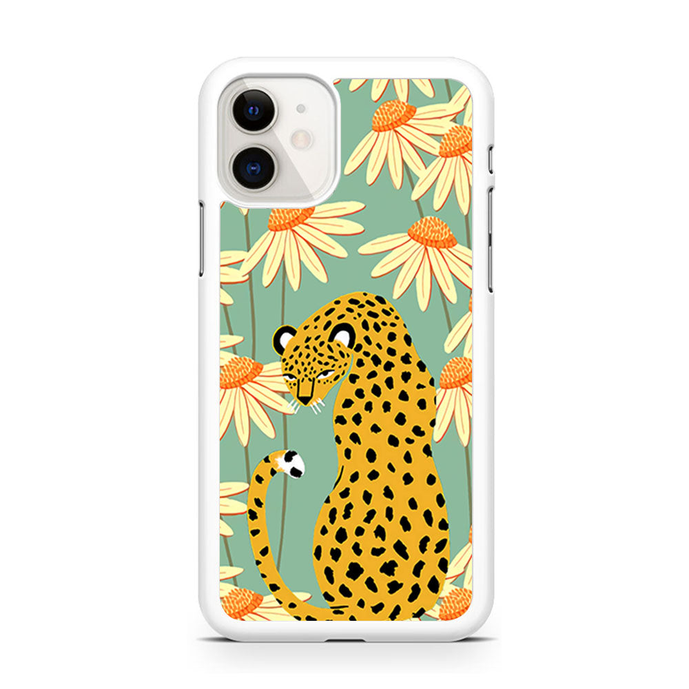 Leopard Flower Umbrella iPhone 11 Case