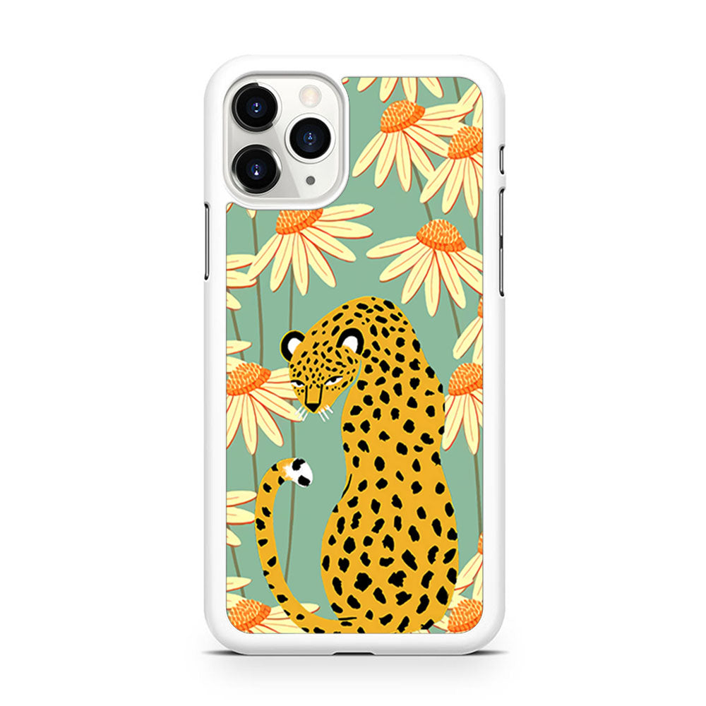 Leopard Flower Umbrella iPhone 11 Pro Case