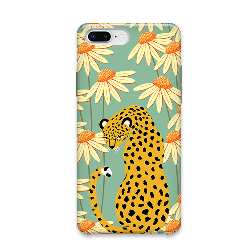 Leopard Flower Umbrella iPhone 8 Plus Case