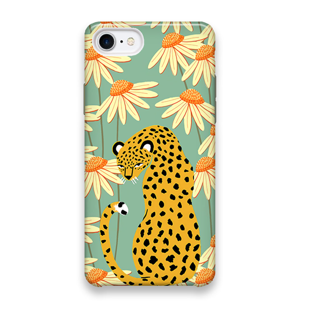 Leopard Flower Umbrella iPhone 7 Case