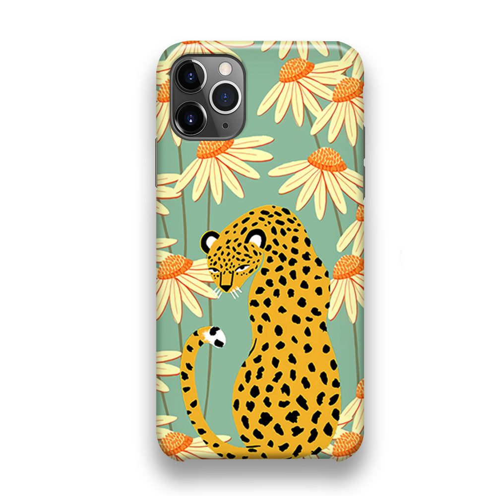 Leopard Flower Umbrella iPhone 11 Pro Case