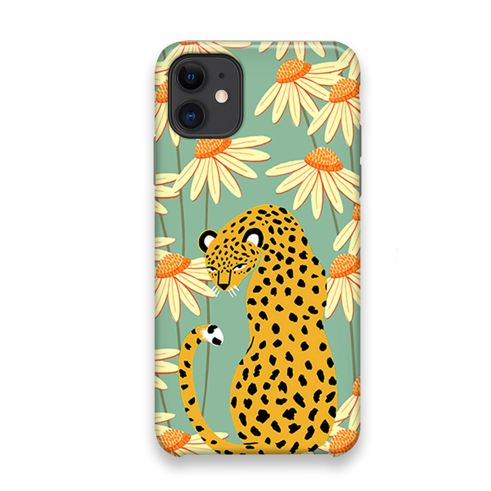 Leopard Flower Umbrella iPhone 11 Case