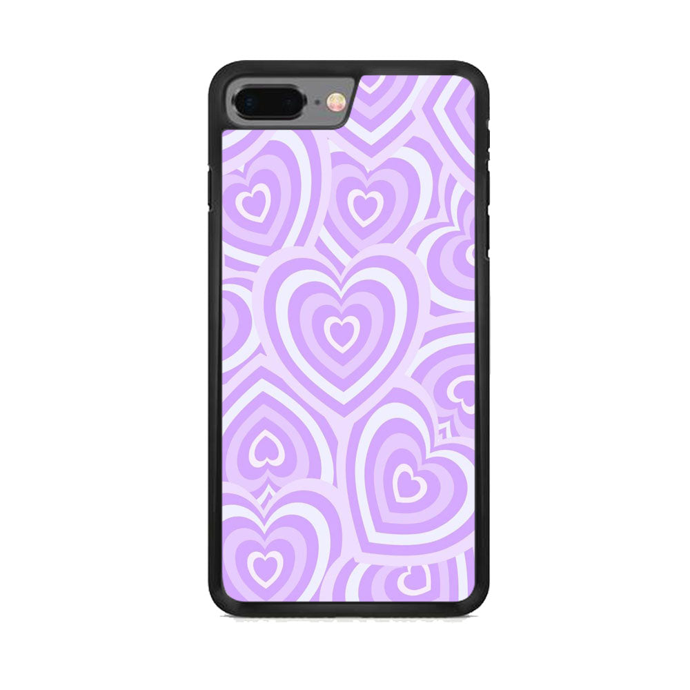 Love Heart Purple iPhone 8 Plus Case