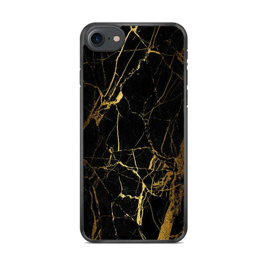 Marble Pattern Black and Gold iPhone 7 Case