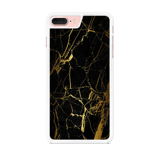 Marble Pattern Black and Gold iPhone 7 Plus Case