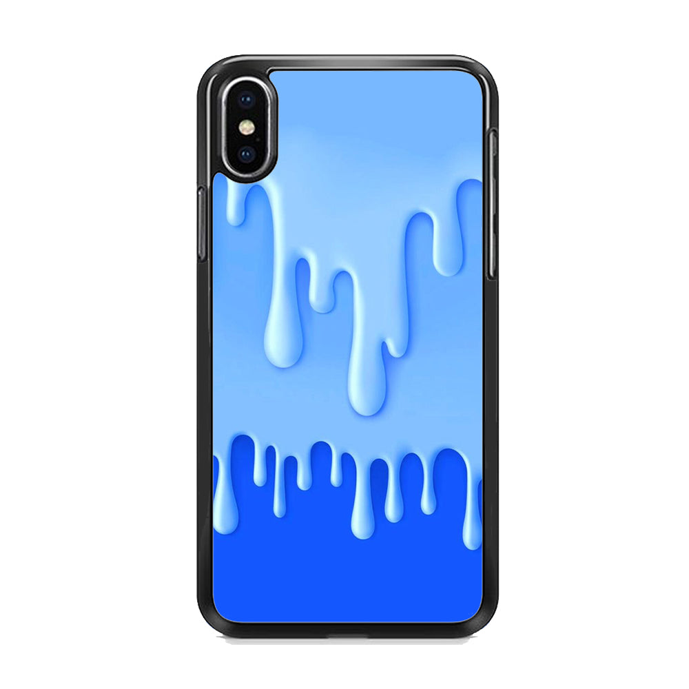 Melted Blue Cream iPhone X Case