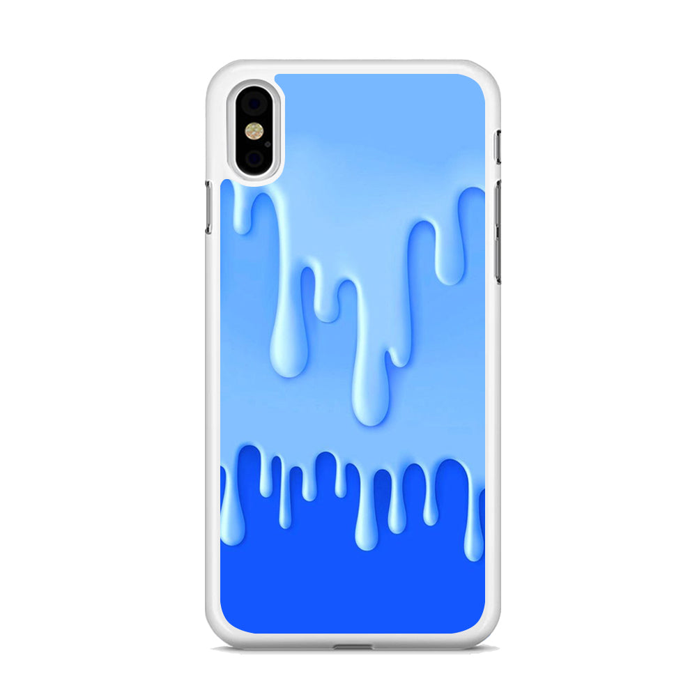 Melted Blue Cream iPhone X Case