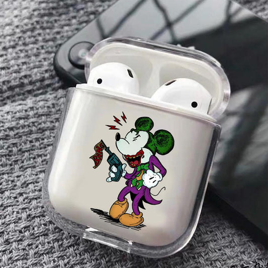 Mickey Joker Hard Plastic Protective Clear Case Cover For Apple Airpods