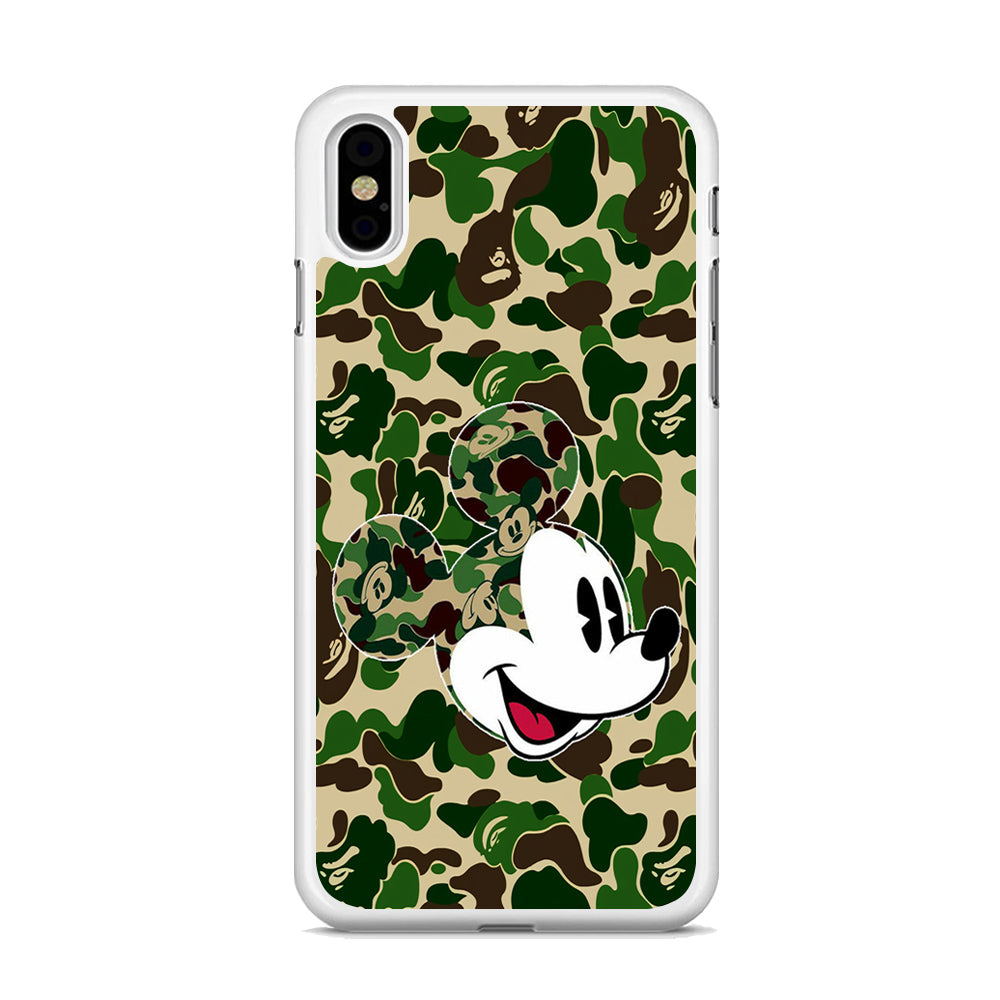 Mickey Mouse Camo Bape iPhone X Case