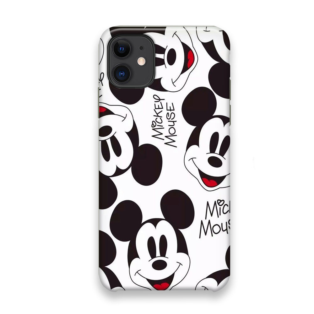 Mickey Mouse White Wallpaper iPhone 11 Case