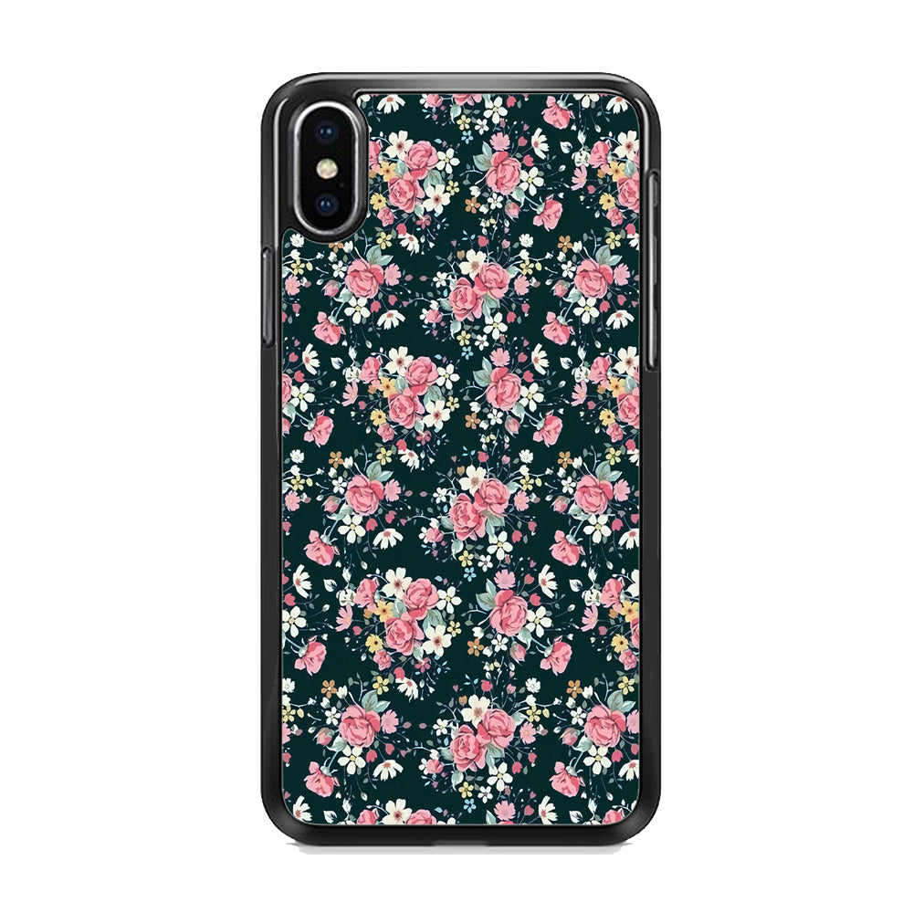 Motif Beautiful Flower 003 iPhone Xs Case