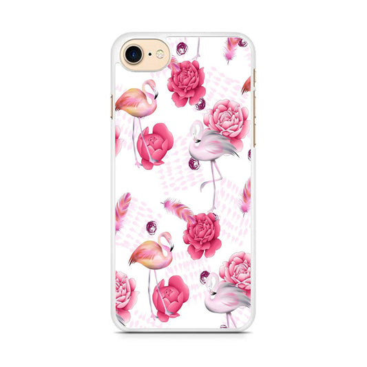 Motif Beautiful Flower and Flamingo iPhone 8 Case