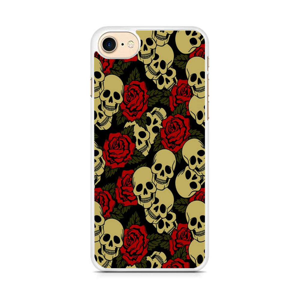 Motif Skull and Rose iPhone 8 Case