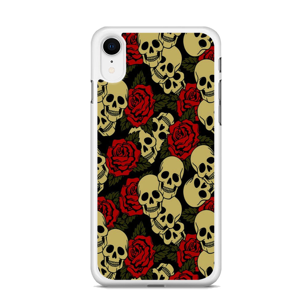 Motif Skull and Rose iPhone XR Case