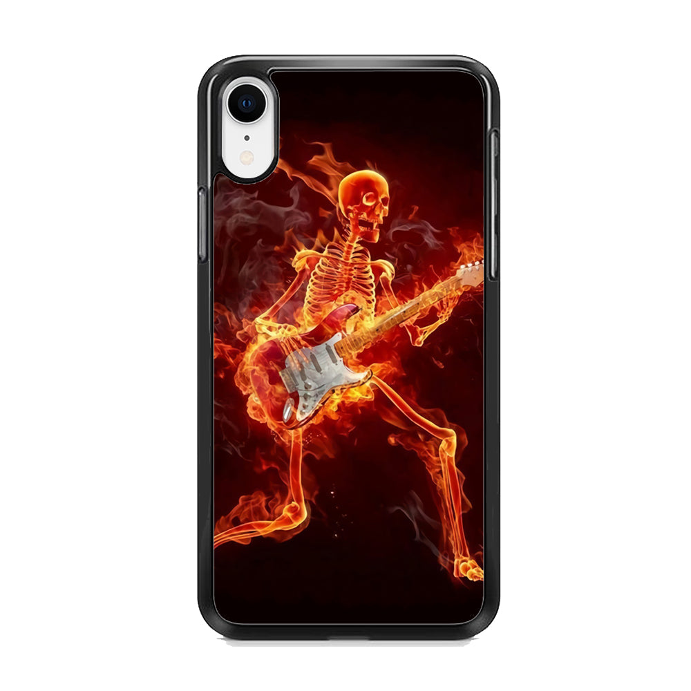 Music Skull Playing Guitar  iPhone XR Case