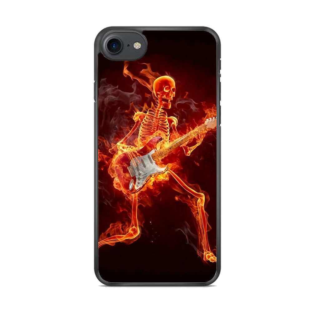 Music Skull Playing Guitar iPhone 8 Case