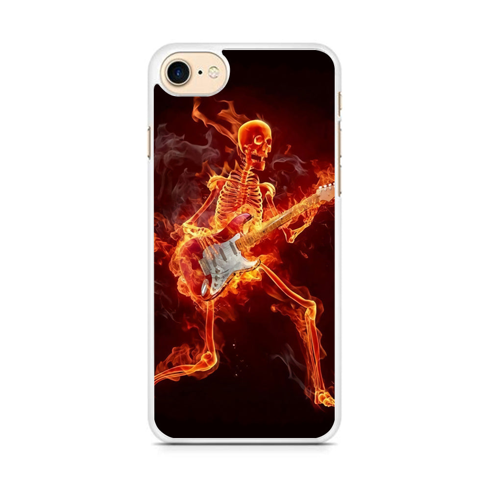 Music Skull Playing Guitar iPhone 8 Case