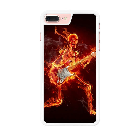 Music Skull Playing Guitar  iPhone 8 Plus Case