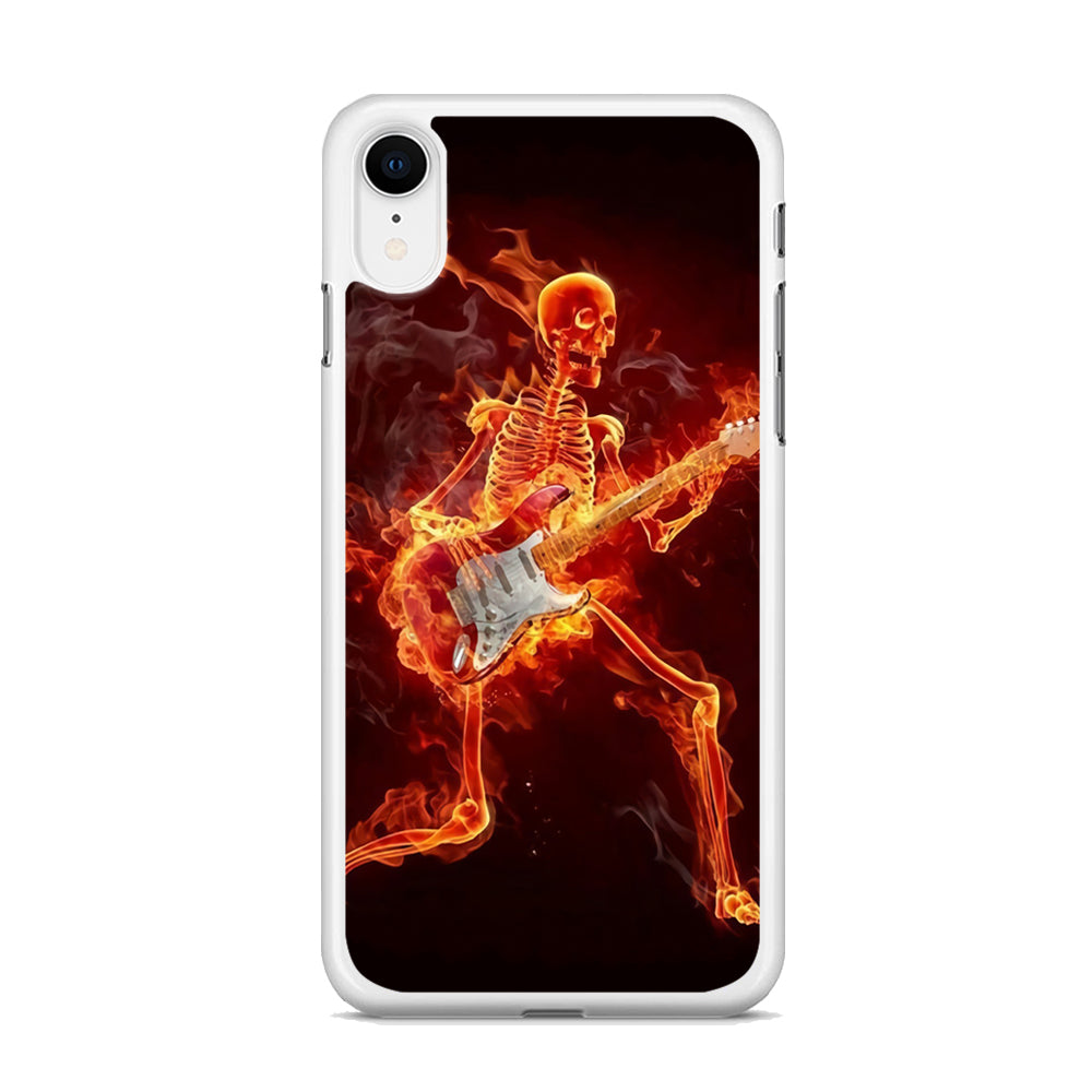 Music Skull Playing Guitar  iPhone XR Case