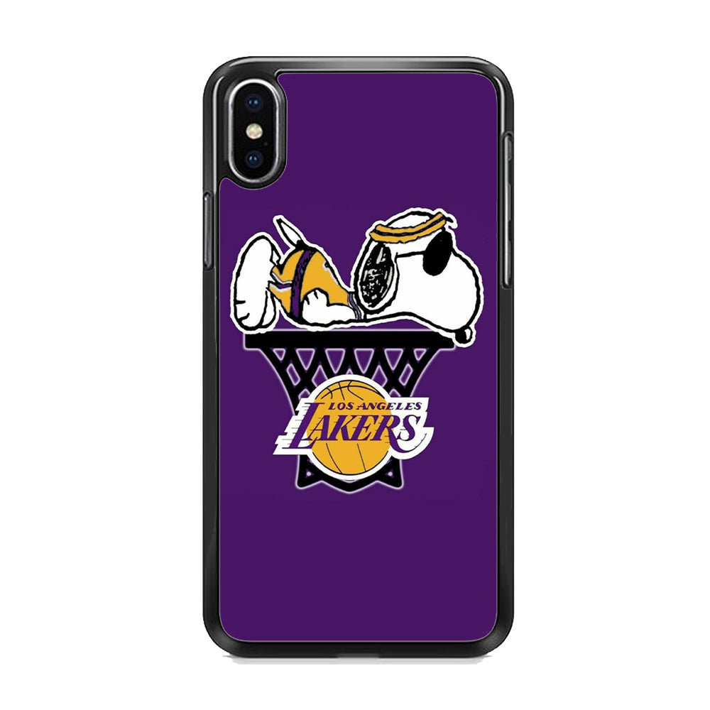 NBA Lakers Snoopy Basketball  iPhone X Case