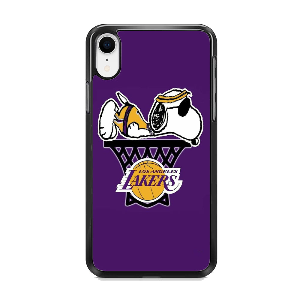 NBA Lakers Snoopy Basketball iPhone XR Case