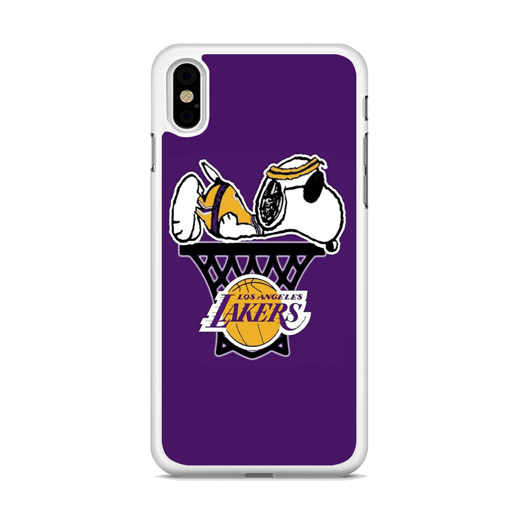 NBA Lakers Snoopy Basketball iPhone Xs Case