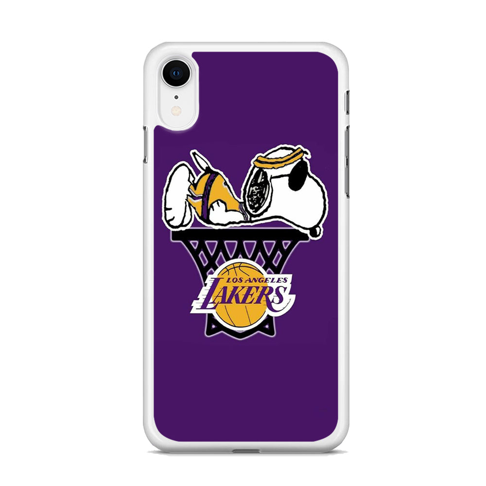 NBA Lakers Snoopy Basketball iPhone XR Case