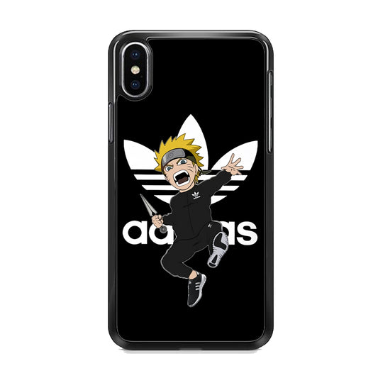 Naruto Adidas Black Clothes iPhone Xs Case