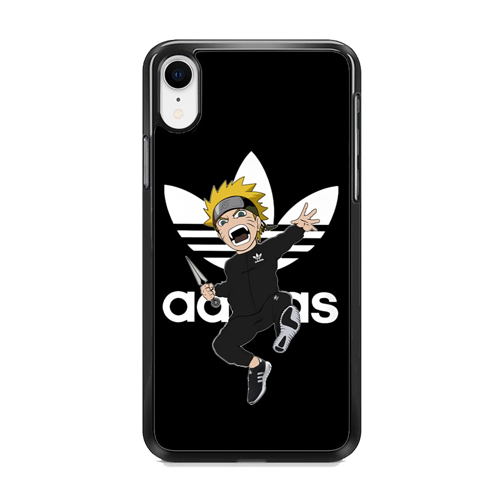 Naruto Adidas Black Clothes iPhone XR Case