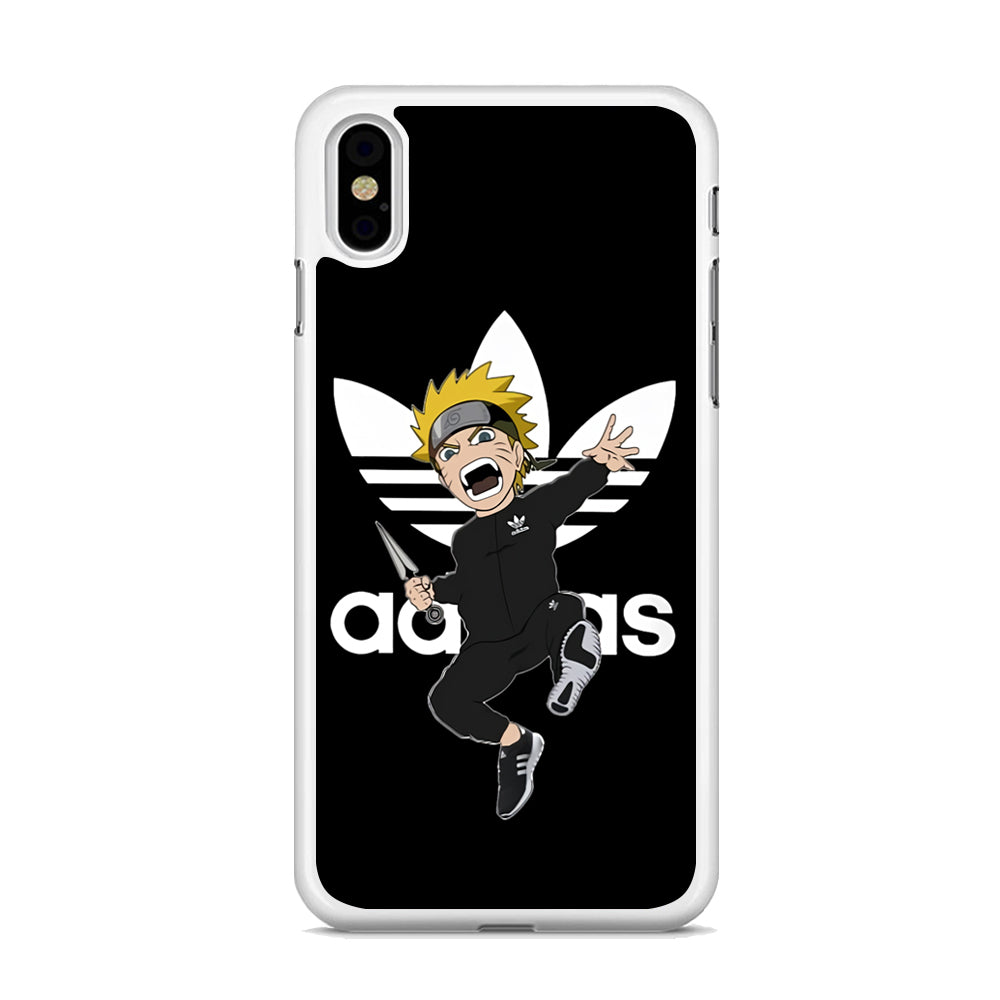 Naruto Adidas Black Clothes iPhone X Case