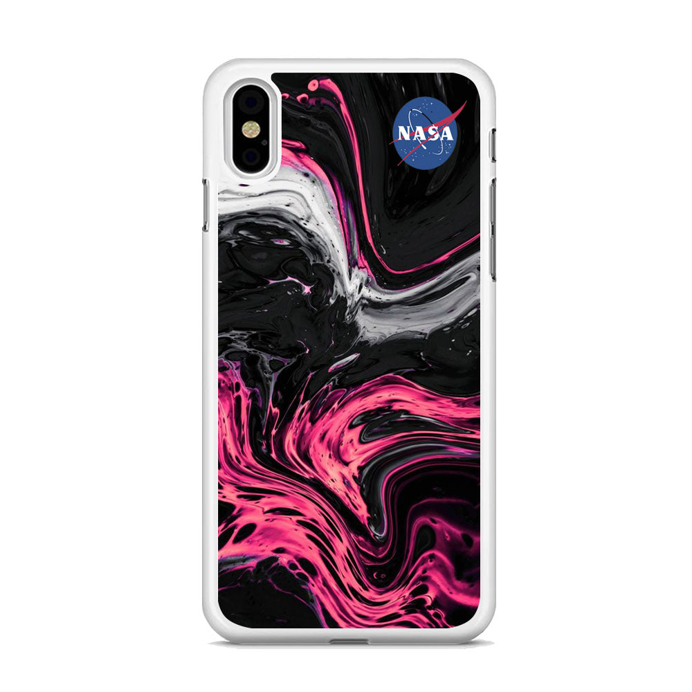 Nasa Dark Pink Marble Cola iPhone X Case