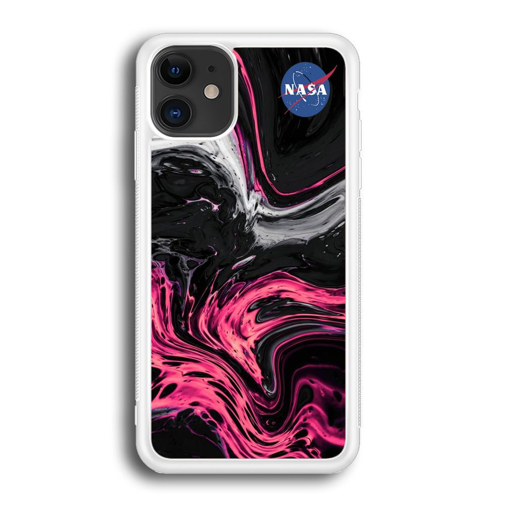 Nasa Dark Pink Marble Cola iPhone 12 Case