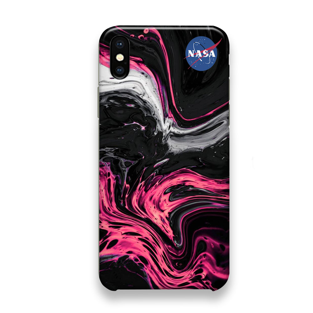 Nasa Dark Pink Marble Cola iPhone X Case